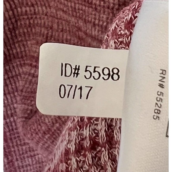 Express Waffle Knit Shirt Mens Medium Long Sleeve Crew Neck Red Gray Cotton - Picture 5 of 8